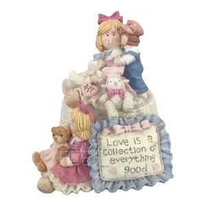 Vintage HEART TUGS Matthew Danko Love Makes the World Go Round Music Box Figure